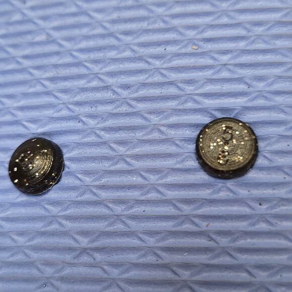 Bee Positive Flip Flops Size 5 / 6 Blue Glitter Straps Black Foam​ - Picture 12 of 12